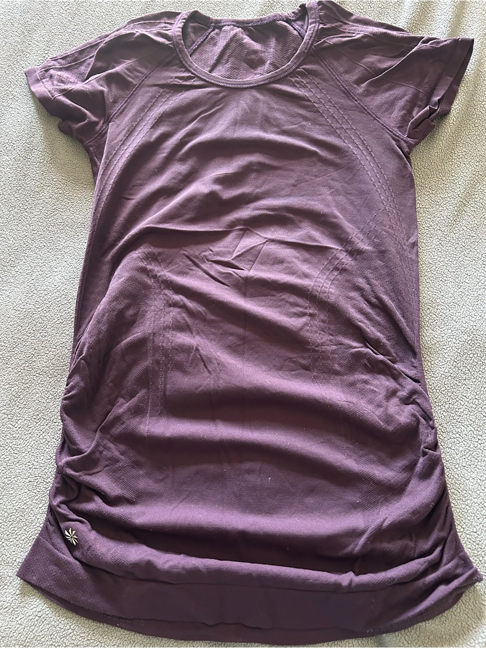 Athleta Plum Short-Sleeve Ruched Tee